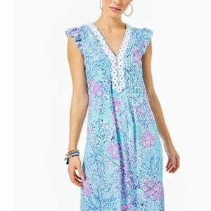 Brand New with tag Lilly Pulitzer Joan Tunic Dress Blue Ibiza Now You Sea Me, XL